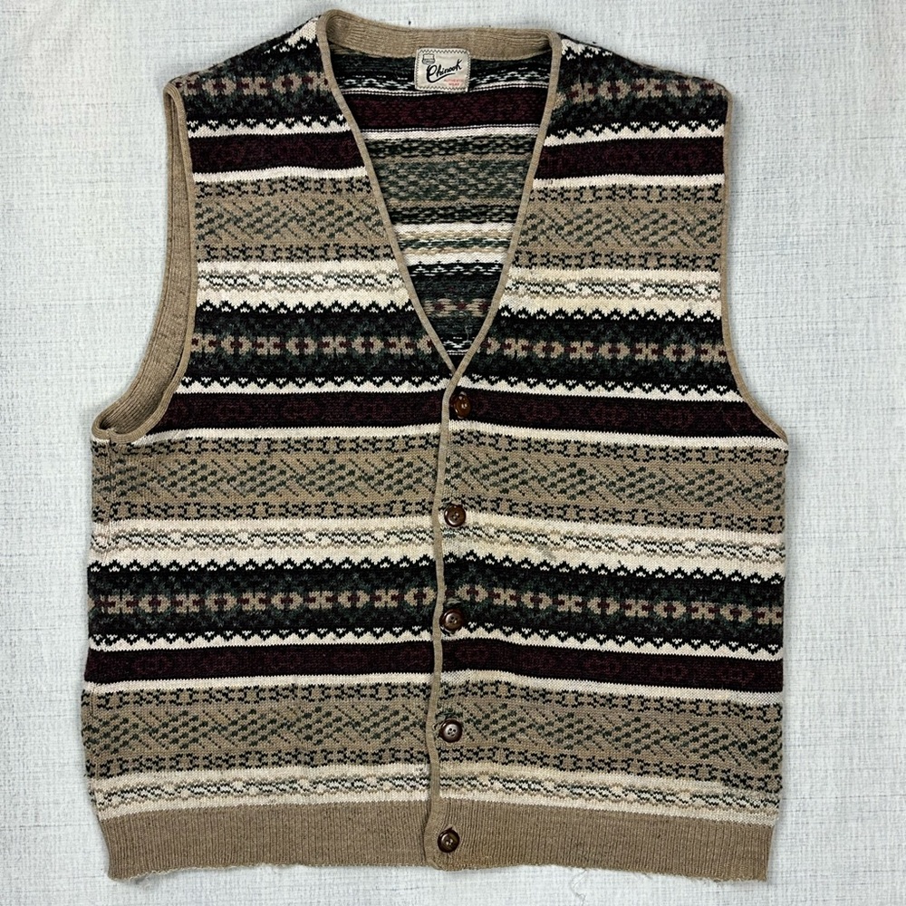Vintage 90s Chinook authentic wear sweater vest